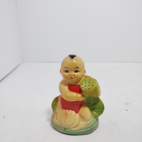 Other - Vintage Asian Chinese Baby Ceramic Hand-Painted Figurine Pencil Sharpener‎ Rare